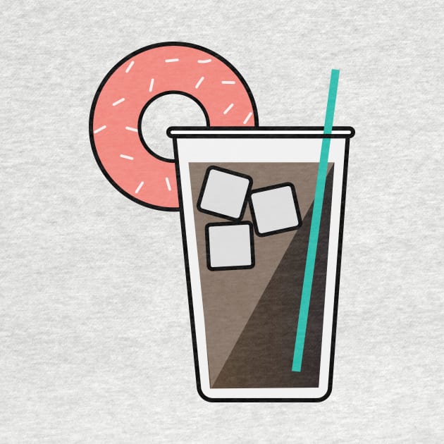 Iced Coffee with a Donut by EmilyK